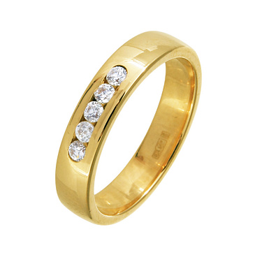 Обручальное кольцо с бриллиантами 222-050-311
