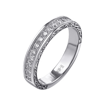 Дизайнерское кольцо из белого золота с бриллиантами 921652б
