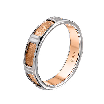 Обручальное кольцо из красного и белого золота 911782