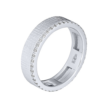 Обручальное кольцо из белого золота с бриллиантами 921840Б