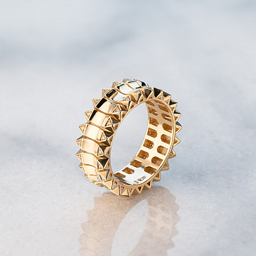 Обручальное кольцо из желтого золота с бриллиантами 931881Б