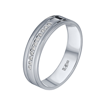 Обручальное кольцо с дорожкой бриллиантов 212-110-992