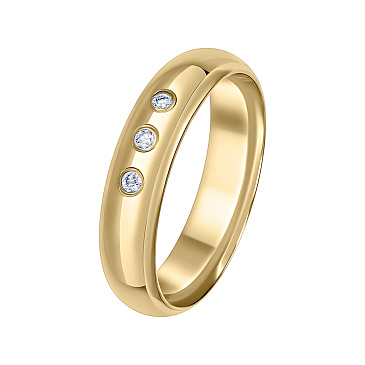 Обручальное кольцо с бриллиантом 122-030-550