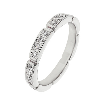 Обручальное кольцо с бриллиантами по кругу 921415Б