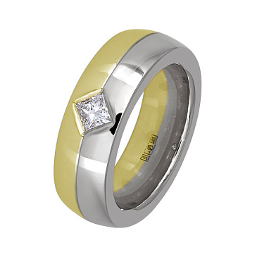 Обручальное кольцо с бриллиантом 442-010-473
