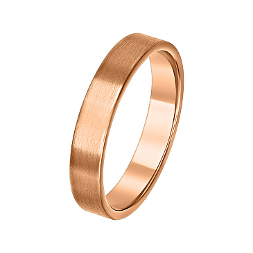 Обручальное кольцо из красного золота матовое 200-000-355