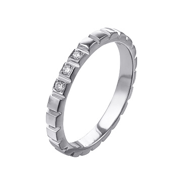 Обручальное кольцо узкое с бриллиантами 921456-2Б