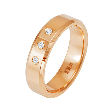Обручальное кольцо с бриллиантами 202-030-554