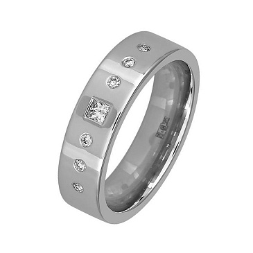 Обручальное кольцо с бриллиантами 212-070-154