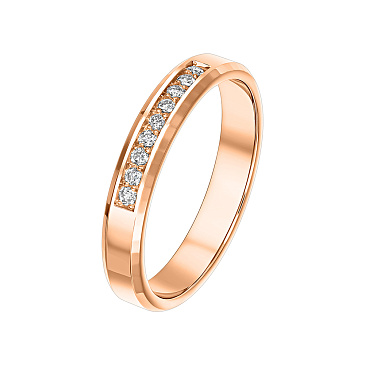 Обручальное кольцо из золота с бриллиантом 202-090-354