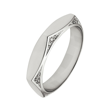 Дизайнерское кольцо из белого золота с бриллиантами 921430-2Б