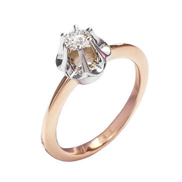 Помолвочное кольцо с бриллиантом 911267Б
